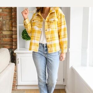 Women’s Yellow Plaid Shacket